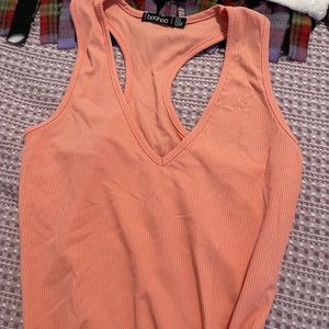Never worn Coral Boohoo Bodysuit